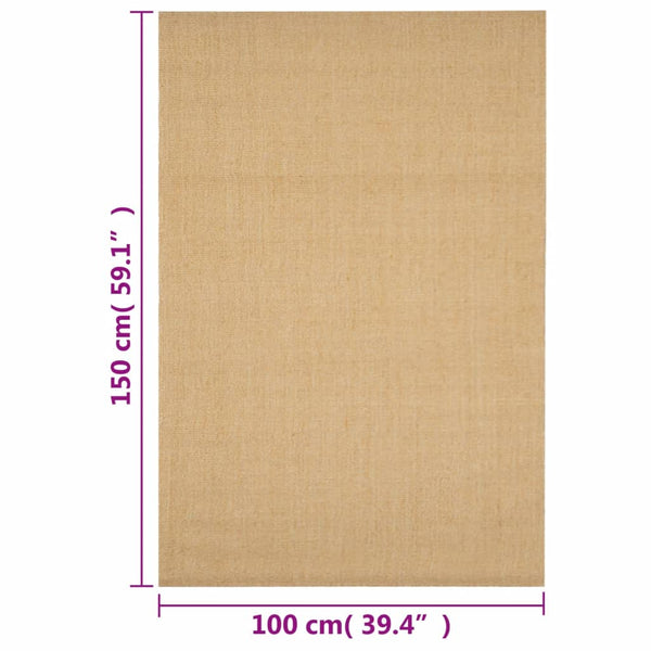 vidaXL Natural Sisal Rug 100x150 cm