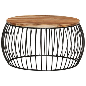 vidaXL Coffee Table Ø68 cm Solid Acacia Wood