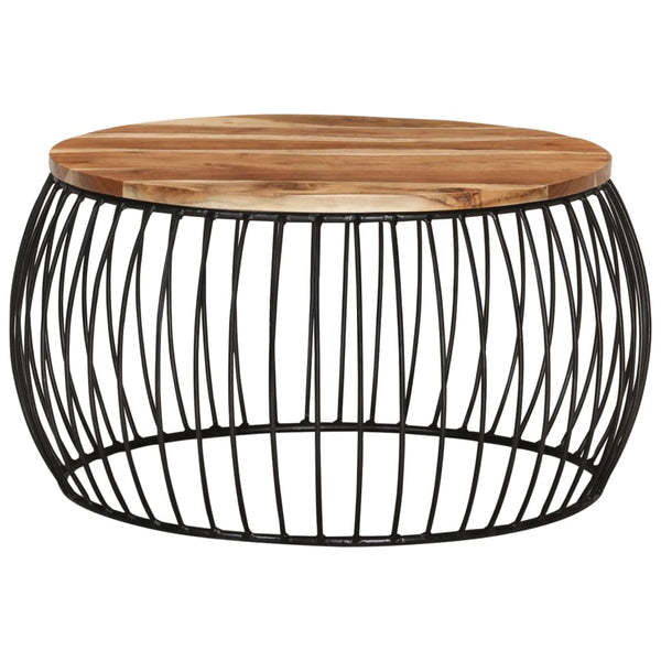 vidaXL Coffee Table Ø68 cm Solid Acacia Wood
