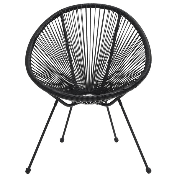 vidaXL 3-Piece Outdoor Dining Set Black