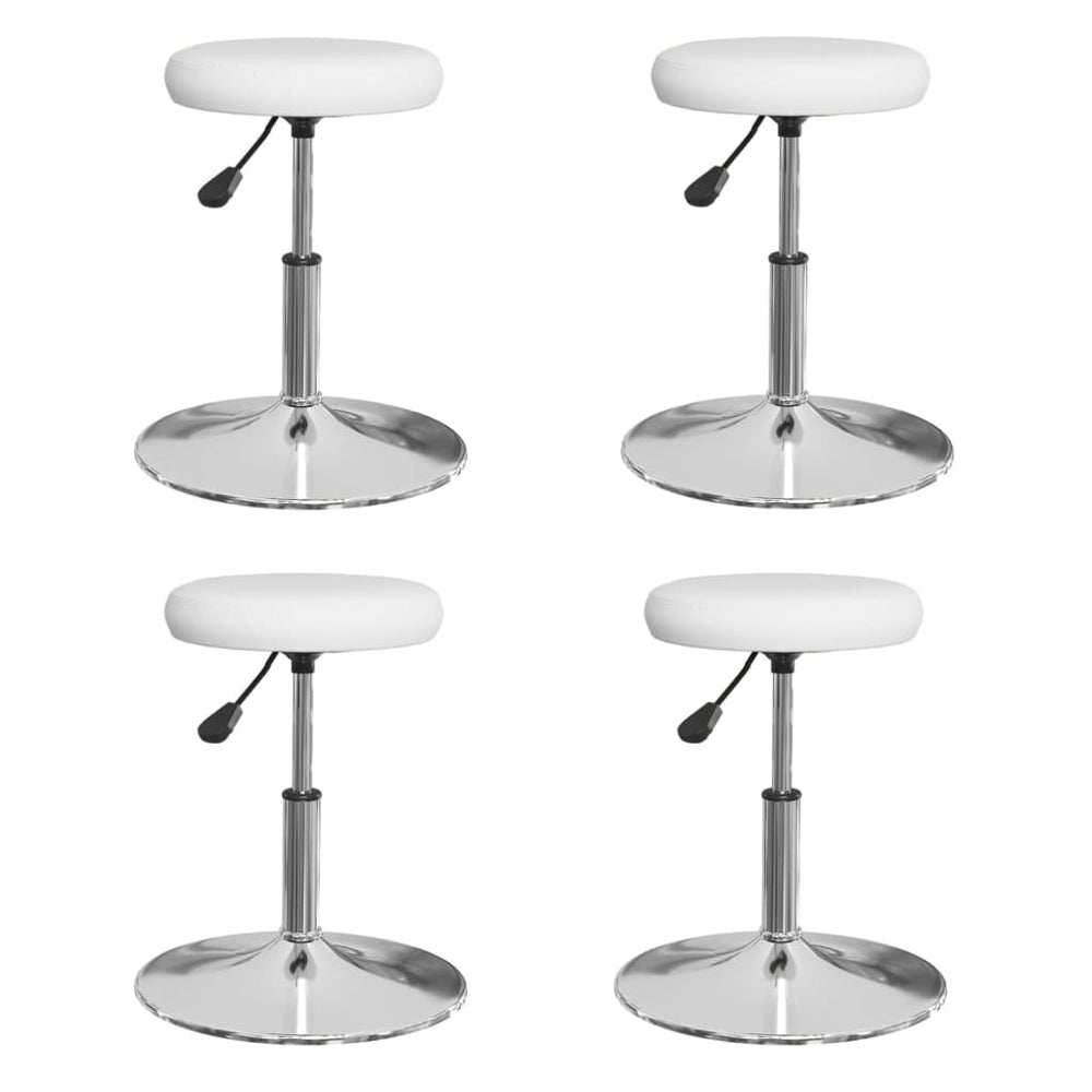 vidaXL Dining Chairs 4 pcs. White Faux Leather