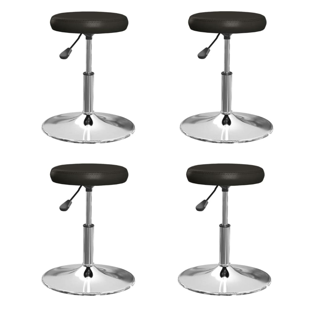vidaXL Dining Chairs 4 pcs Black Faux Leather