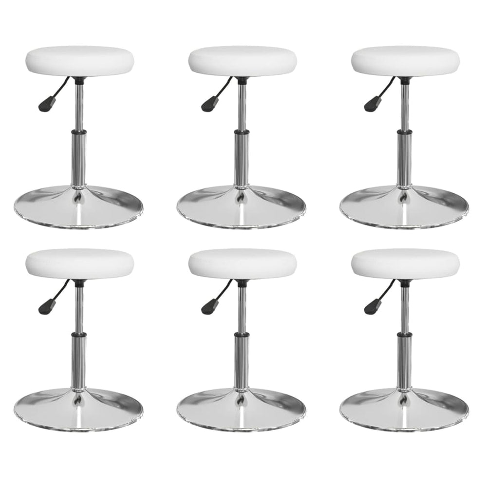 vidaXL Dining Chairs 6 pcs White Artificial Leather