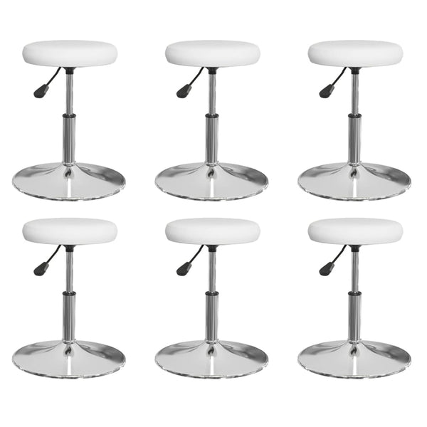 vidaXL Dining Chairs 6 pcs White Artificial Leather