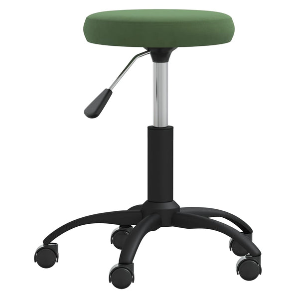 vidaXL Massage Stool Velvet Dark Green