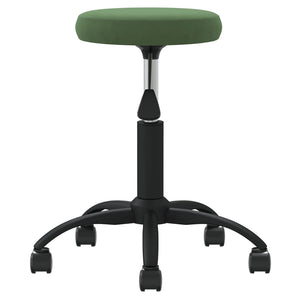 vidaXL Massage Stool Velvet Dark Green