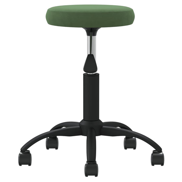 vidaXL Massage Stool Velvet Dark Green