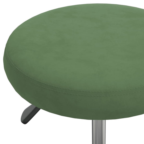 vidaXL Massage Stool Velvet Dark Green