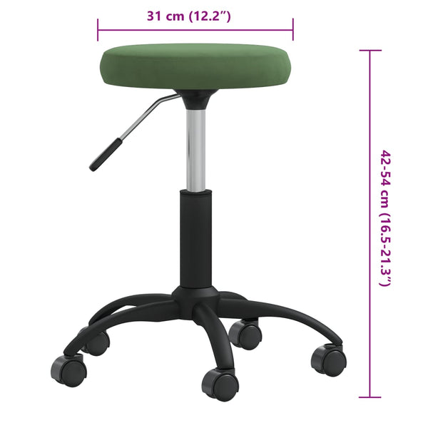 vidaXL Massage Stool Velvet Dark Green