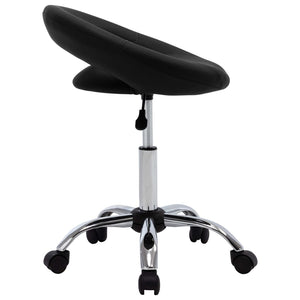 vidaXL Dining Chair Swivel Black Faux Leather