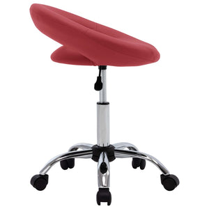 vidaXL Swivel Dining Chair Wine Red Faux Leather