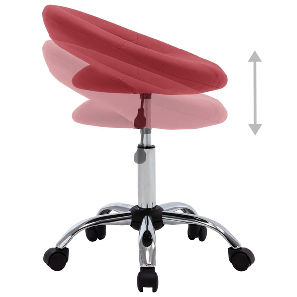 vidaXL Swivel Dining Chair Wine Red Faux Leather
