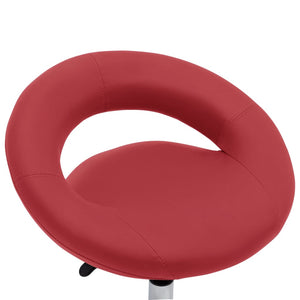 vidaXL Swivel Dining Chair Wine Red Faux Leather