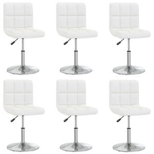 vidaXL Dining Chairs 6 pcs White Artificial Leather