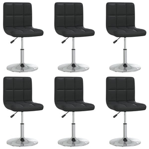 vidaXL Dining Chairs 6 pcs Black Faux Leather