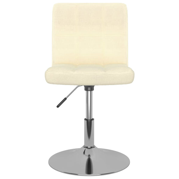 vidaXL Dining Chairs 4 pcs. Swivel Cream Fabric