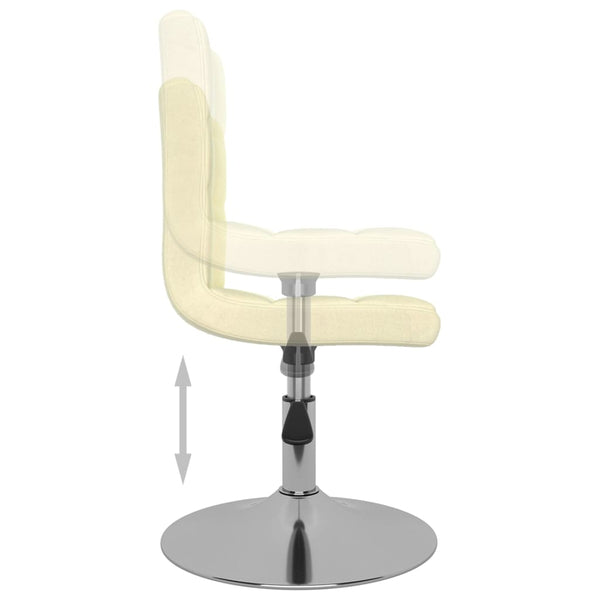 vidaXL Dining Chairs 4 pcs. Swivel Cream Fabric