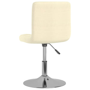 vidaXL Dining Chairs 4 pcs. Swivel Cream Fabric