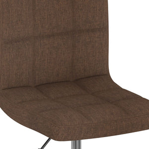 vidaXL Dining Chairs 4 pcs Swivel Brown Fabric