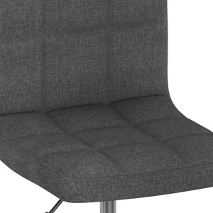 vidaXL Dining Chairs 6 pcs Swivel Dark Grey Fabric