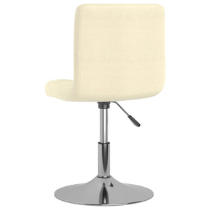 vidaXL Dining Chairs 6 pcs Swivel Cream Fabric