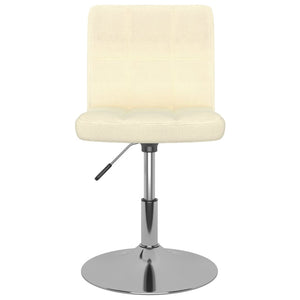 vidaXL Dining Chairs 6 pcs Swivel Cream Fabric