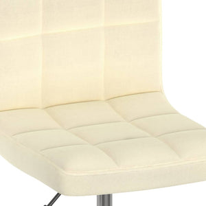 vidaXL Dining Chairs 6 pcs Swivel Cream Fabric