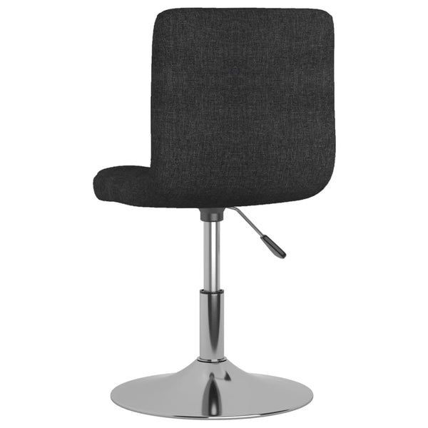 vidaXL Dining Chairs 6 pcs Swivel Black Fabric