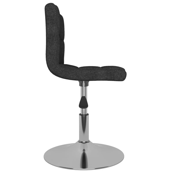 vidaXL Dining Chairs 6 pcs Swivel Black Fabric