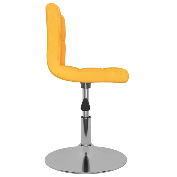 vidaXL Swivel Dining Chairs 6 pcs Yellow Fabric