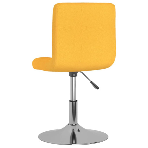 vidaXL Swivel Dining Chairs 6 pcs Yellow Fabric