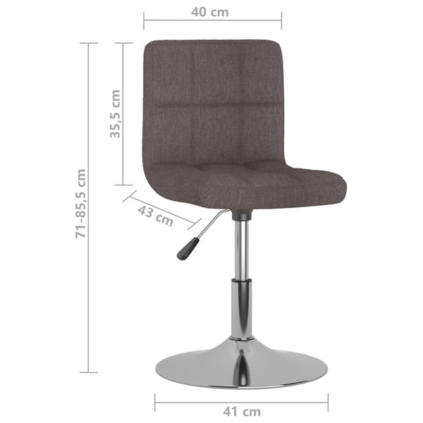 vidaXL Dining Chairs 6 pcs Swivel Taupe Fabric