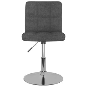 vidaXL Swivel Dining Chair Dark Grey Fabric