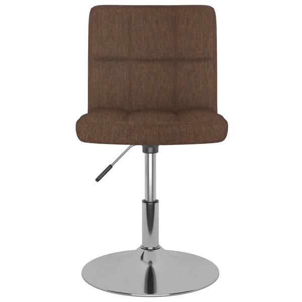 vidaXL Swivel Dining Chair Brown Fabric