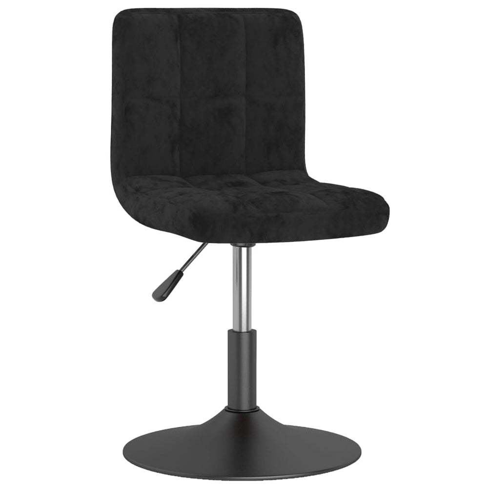 vidaXL Dining Chairs 4 pcs Swivel Black Velvet