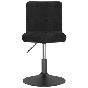 vidaXL Dining Chairs 4 pcs Swivel Black Velvet