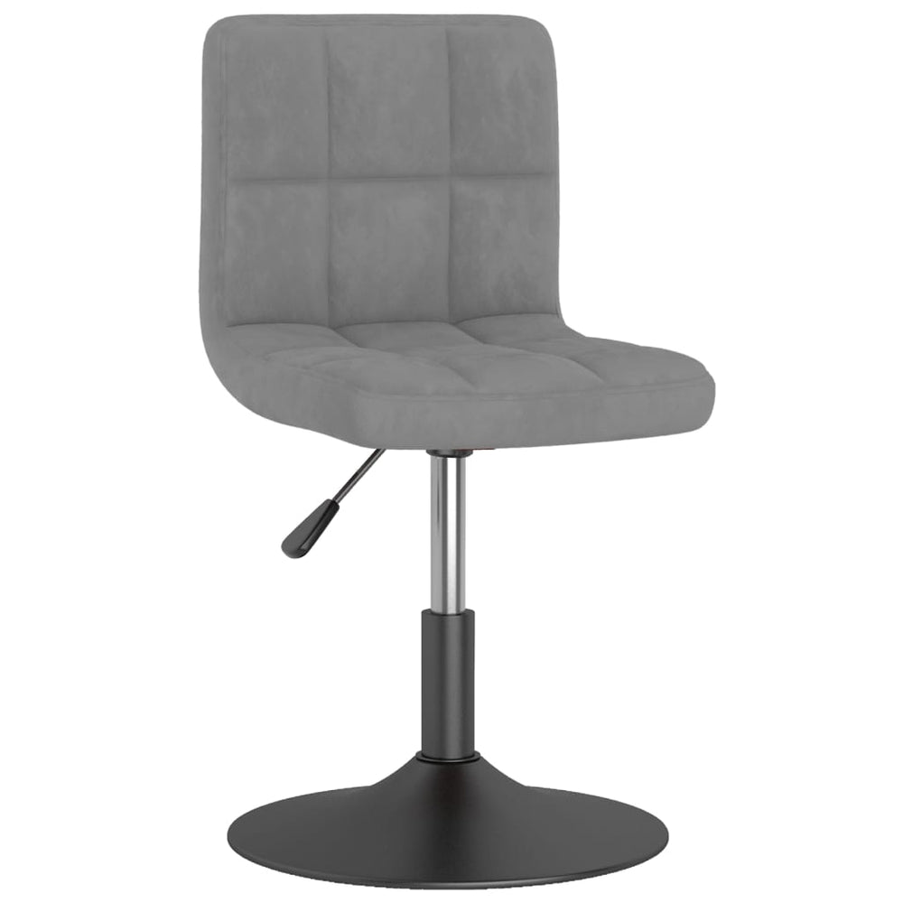 vidaXL Swivel Dining Chair Light Grey Velvet