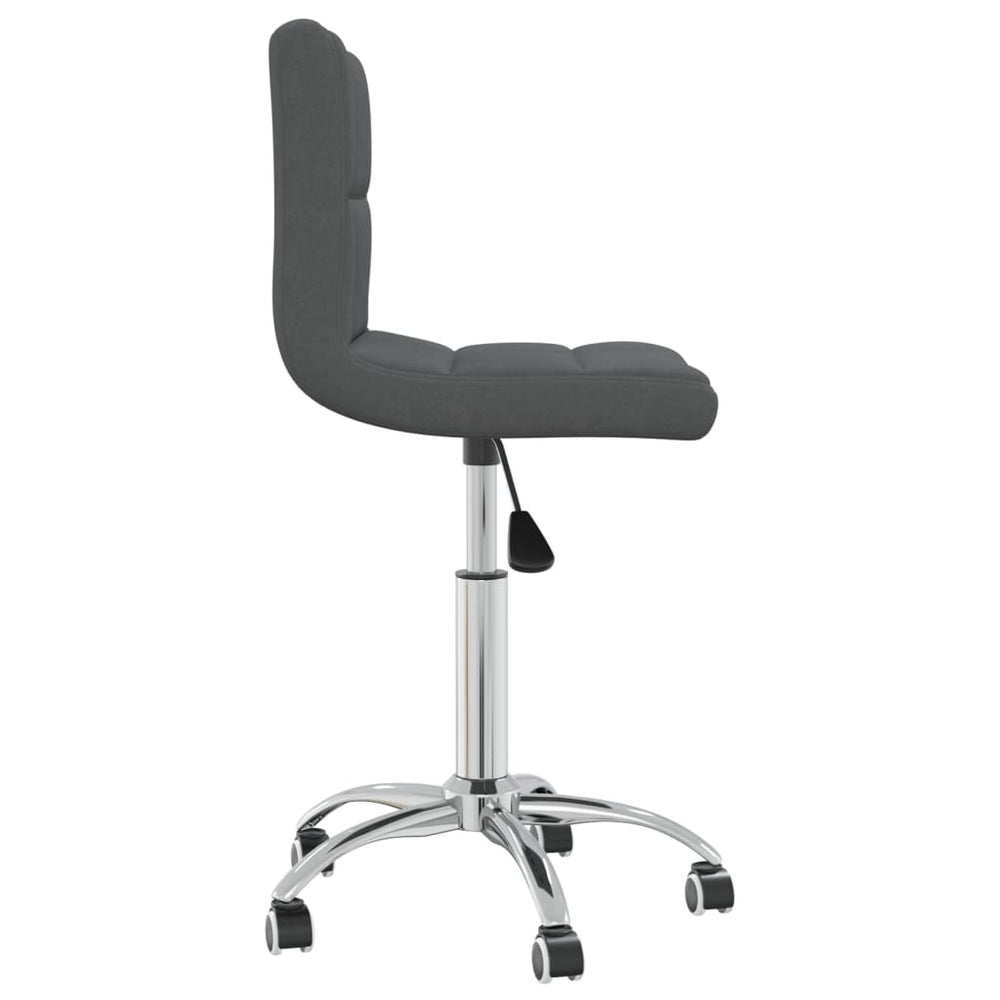 vidaXL Swivel Dining Chair Dark Grey Fabric