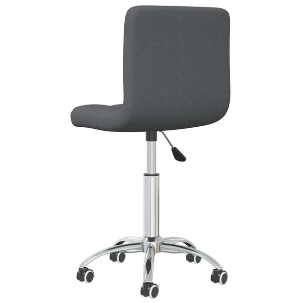 vidaXL Swivel Dining Chair Dark Grey Fabric