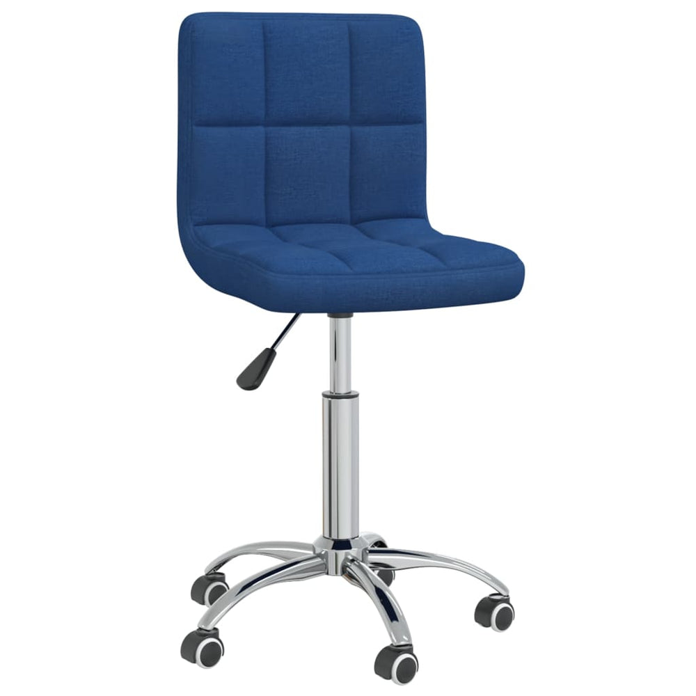 vidaXL Dining Chair Swivel Blue Fabric