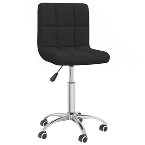 vidaXL Dining Chair Swivel Black Fabric
