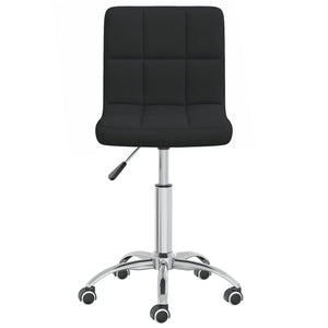 vidaXL Dining Chair Swivel Black Fabric