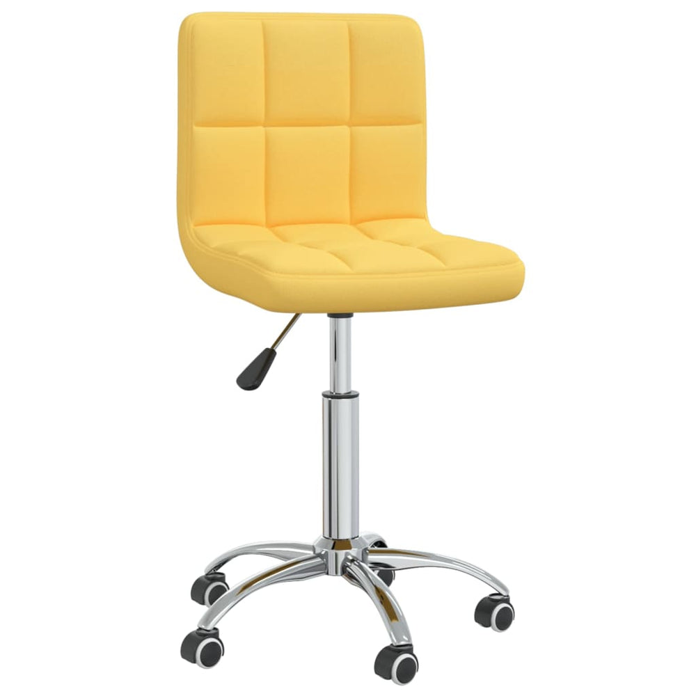 vidaXL Swivel Dining Chair Mustard Yellow Fabric