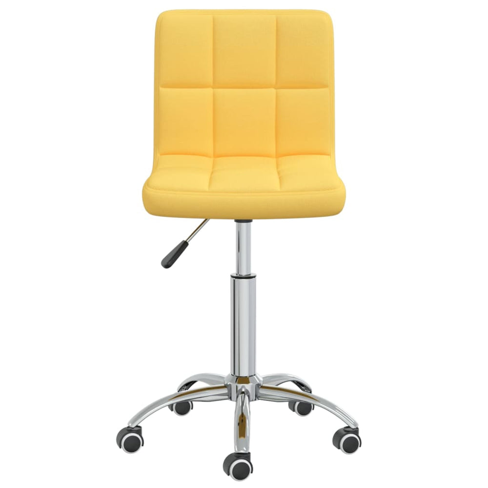 vidaXL Swivel Dining Chair Mustard Yellow Fabric