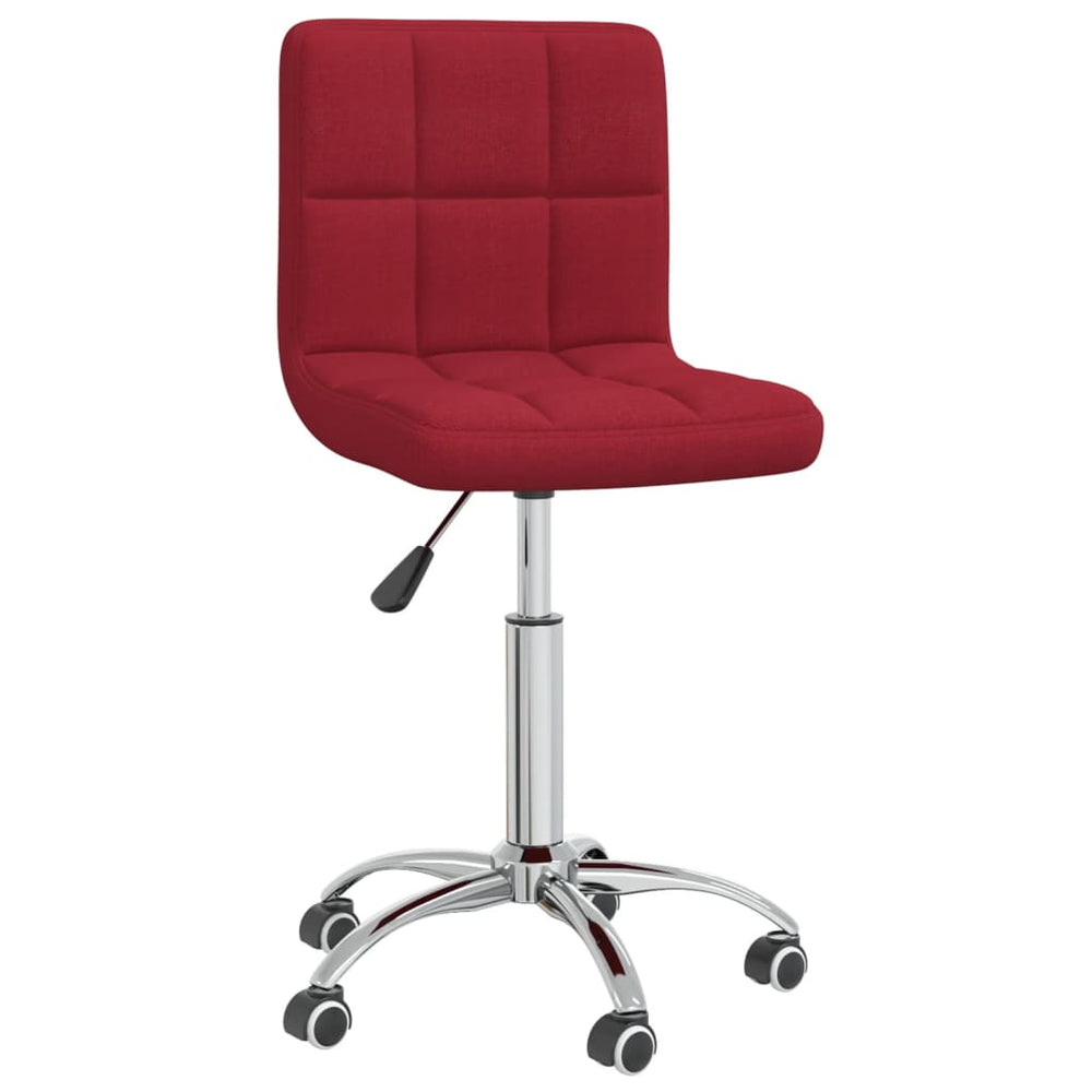 vidaXL Swivel Dining Chair Wine Red Fabric
