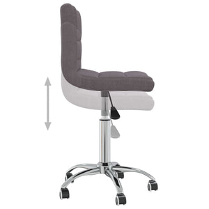 vidaXL Swivel Dining Chair Taupe Fabric