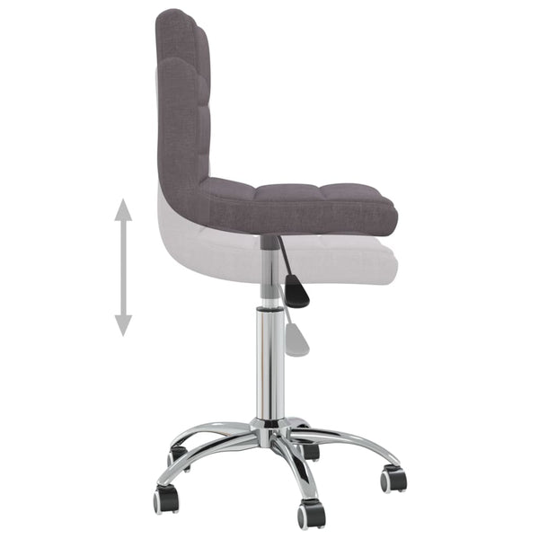 vidaXL Swivel Dining Chair Taupe Fabric