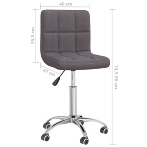 vidaXL Swivel Dining Chair Taupe Fabric