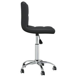 vidaXL Dining Chair Swivel Black Faux Leather