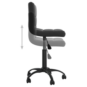 vidaXL Swivel Dining Chair Black Velvet